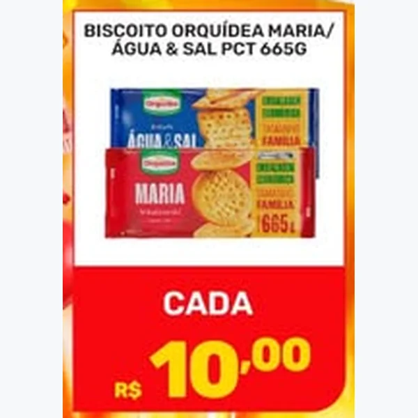 Recorte do encarte de Biscoito Maria Orquídea 665 g