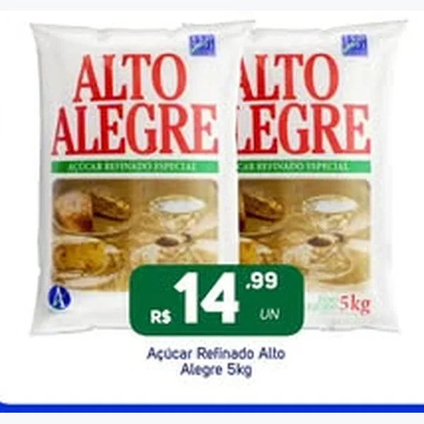 Açúcar Refinado Especial Alto Alegre 5 kg