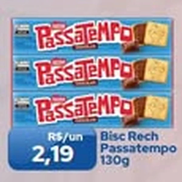 Biscoito Recheado Passatempo Nestlé 130 g