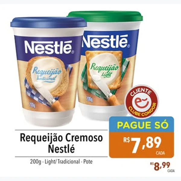 Recorte do encarte de Requeijão Cremoso Tradicional Nestlé 200 g