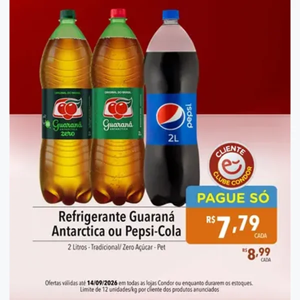 Recorte do encarte de Refrigerante Pepsi-cola 2 L