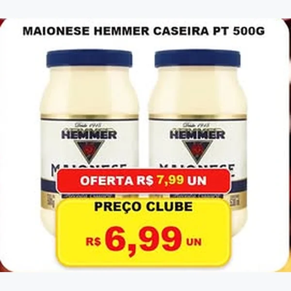Maionese Caseira Hemmer 500 g