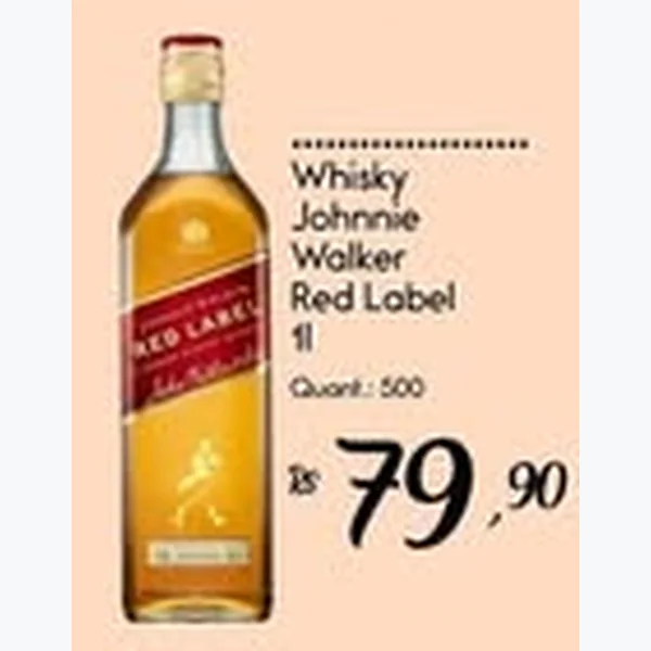 Recorte do encarte de Whisky Red Label Johnnie Walker 1 L