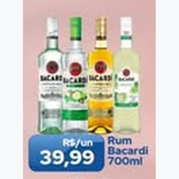 Recorte do encarte de Rum Bacardi 700 ml