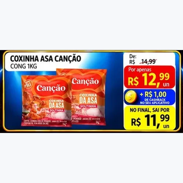Coxinha da Asa Soltinha Congelada Canção 1 kg