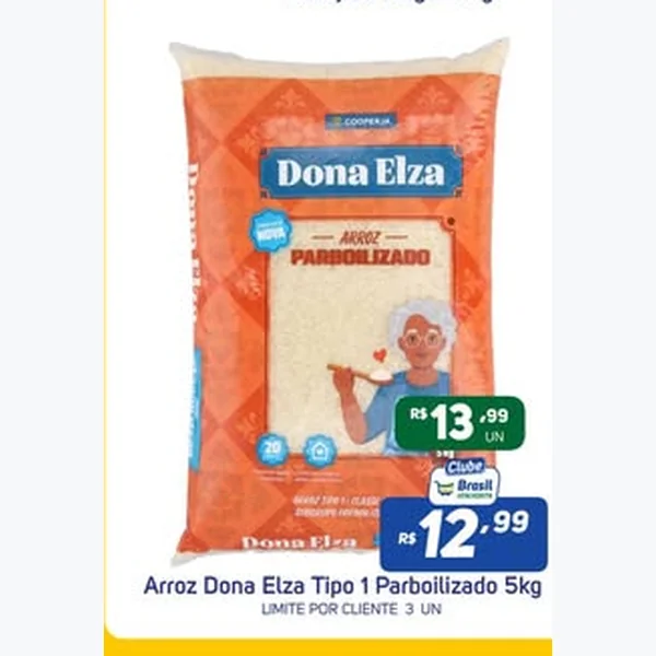 Arroz Parboilizado Tipo 1 Dona Elza 5 kg