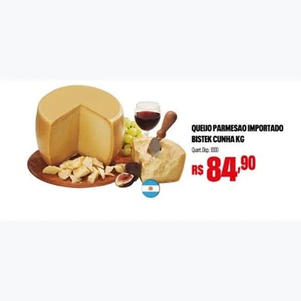 Queijo Parmesão Importado Bistek