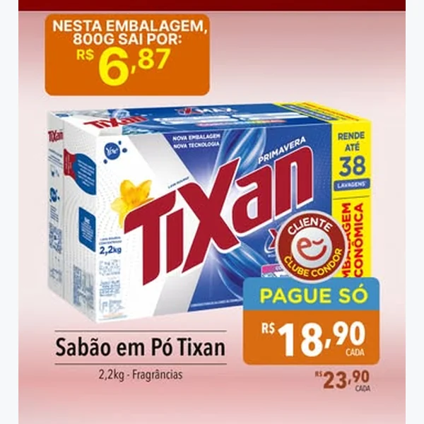 Sabão em Pó Tixan 2,2 kg