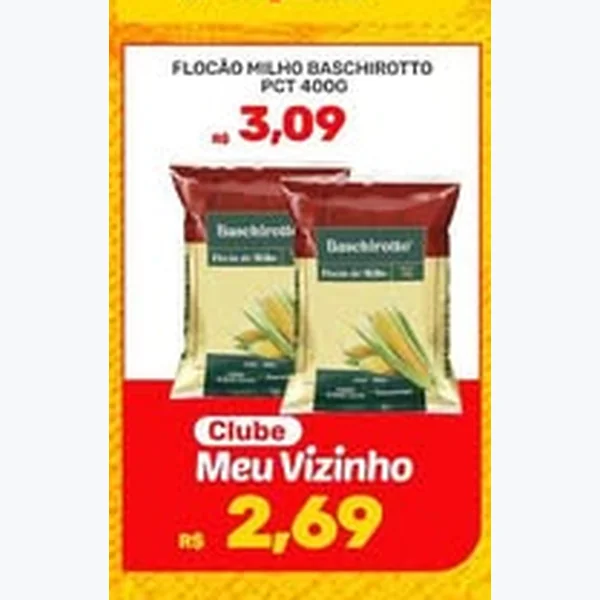 Recorte do encarte de Flocão de Milho Baschirotto