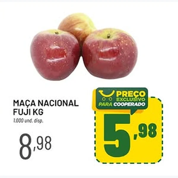 Recorte do encarte de Maçã Nacional Fuji