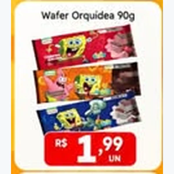 Recorte do encarte de Wafer Orquídea 90 g