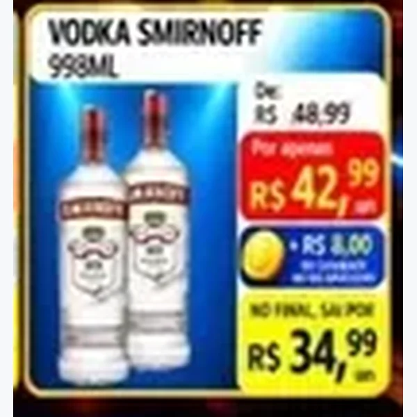 Vodka Smirnoff 998 ml