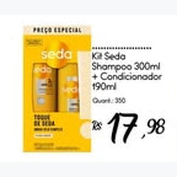 Recorte do encarte de Shampoo + Condicionador Seda 300 ml