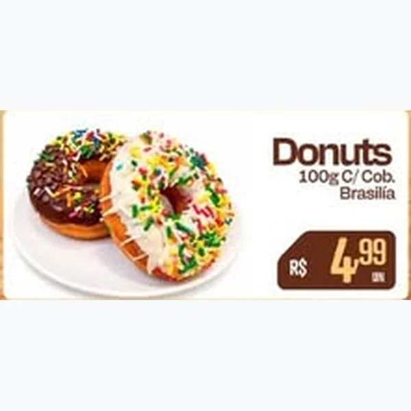 Donuts C/ Cob. Brasília 100 g