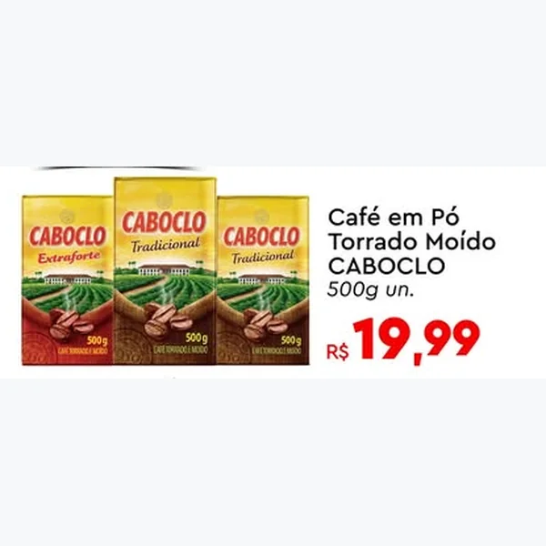 Café em Pó Torrado Moído CABOCLO 500 g