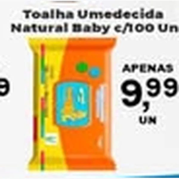 Recorte do encarte de Toalha Umedecida Natural Baby 100 un