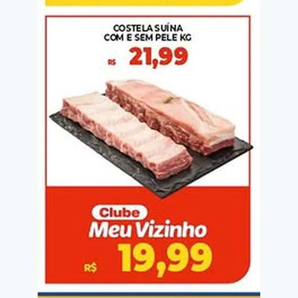 Costela Suína com e sem Pele