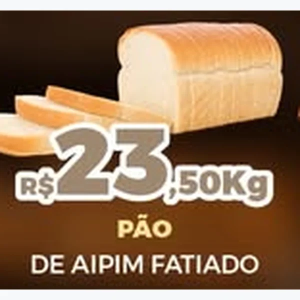 Recorte do encarte de Pão de Aipim Fatiado
