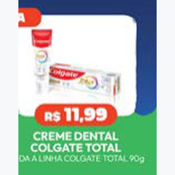 Recorte do encarte de Creme Dental Total Colgate 90 g