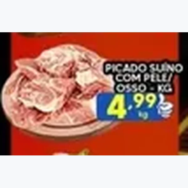Picado Suíno com Pele/osso