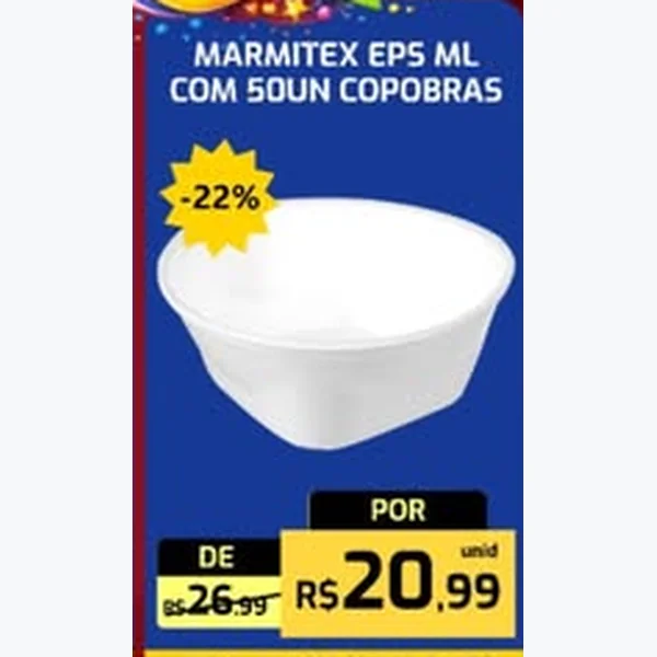 Marmitex Eps Copobras 50 un
