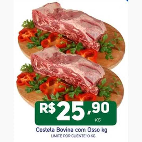 Recorte do encarte de Costela Bovina com Osso