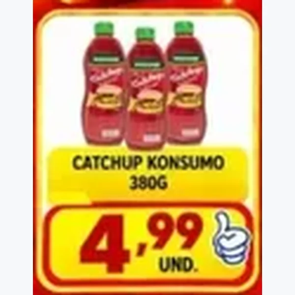 Recorte do encarte de Catchup Konsumo 380 g