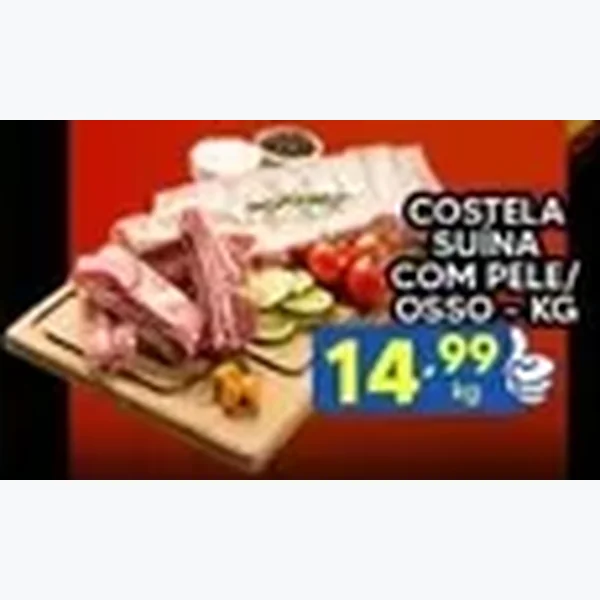 Recorte do encarte de Costela Suína com Pele/osso