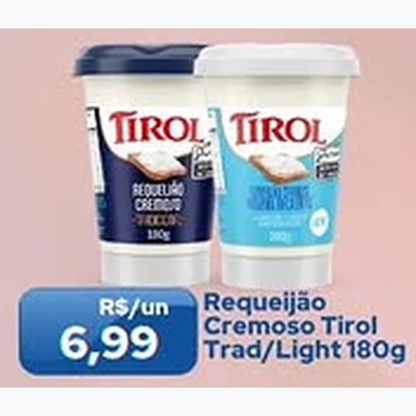 Recorte do encarte de Requeijão Cremoso Tirol 180 g