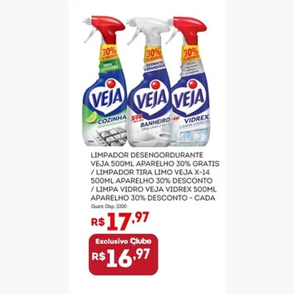 Limpa Vidro Vidrex Veja 500 ml