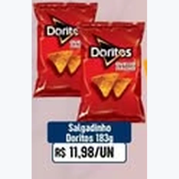 Recorte do encarte de Salgadinho Doritos 183 g