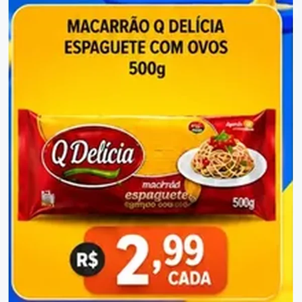 Macarrão Espaguete com Ovos Q Delícia 500 g