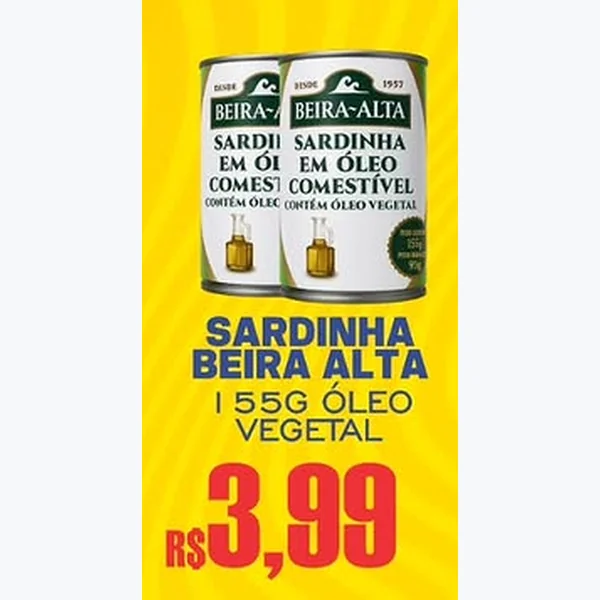 Sardinha em Óleo Vegetal Beira Alta 155 g