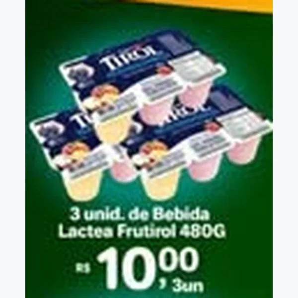 Recorte do encarte de Bebida Láctea Frutirol 480 g