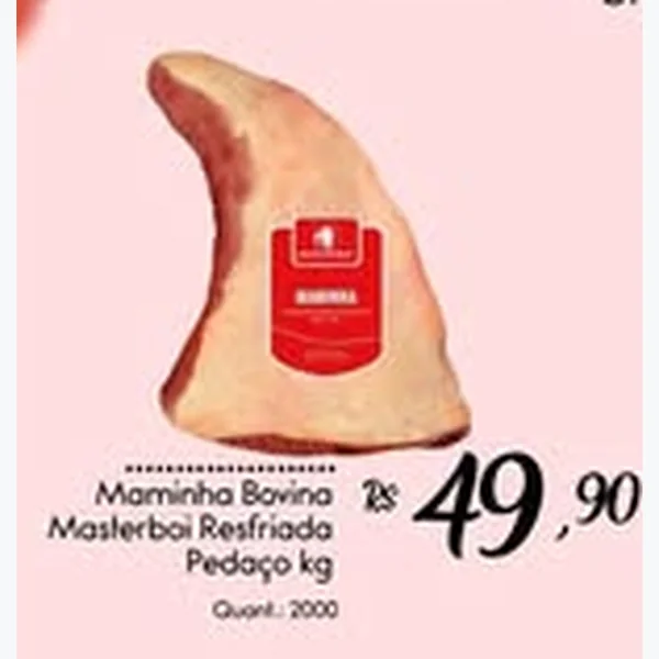 Recorte do encarte de Maminha Bovina Resfriada Masterboi