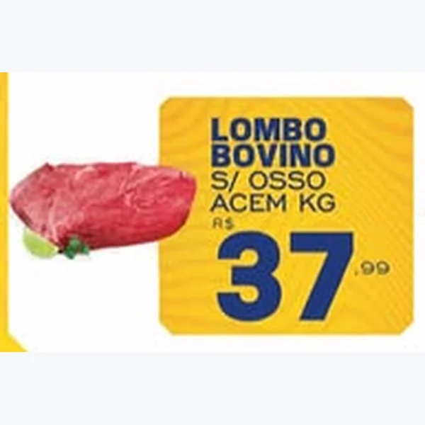 Recorte do encarte de Lombo Bovino sem Osso