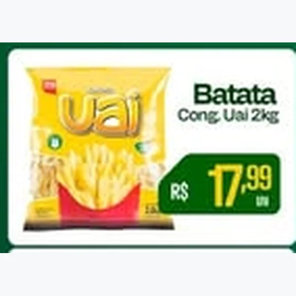 Recorte do encarte de Batata Congelada Uai 2 kg