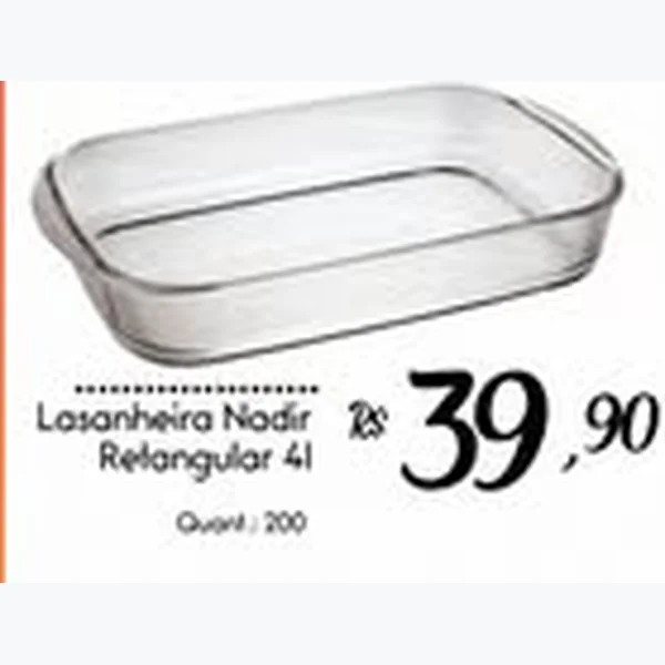 Lasanheira Retangular Nadir 4 L