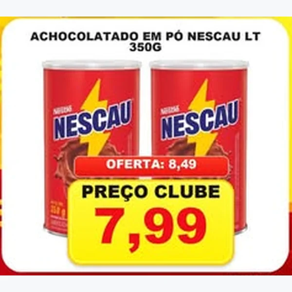 Recorte do encarte de Achocolatado em Pó Nescau 350 g