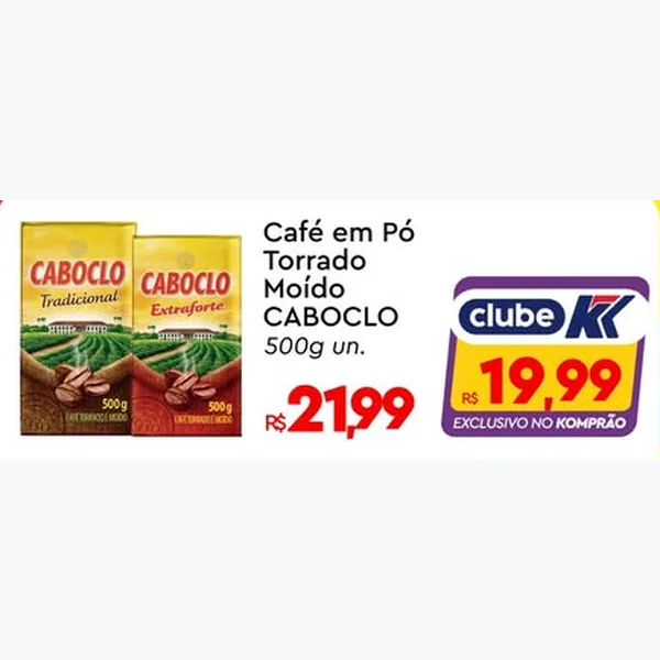 Café em Pó Torrado Moído CABOCLO 500 g
