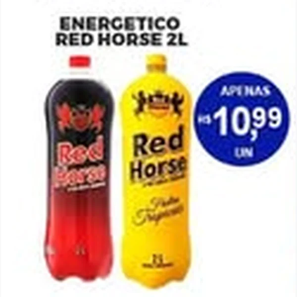 Recorte do encarte de Energético Red Horse 2 L