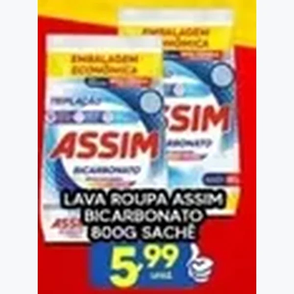 Lava Roupa Bicarbonato Assim 800 g
