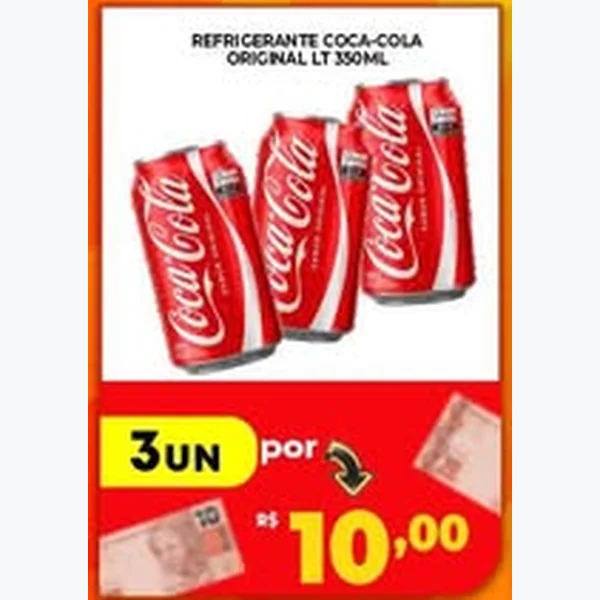 Recorte do encarte de Refrigerante Original Coca-Cola 350 ml