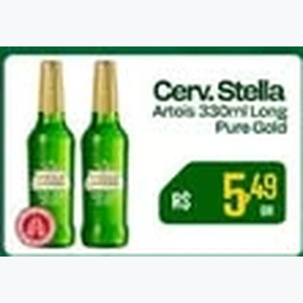 Recorte do encarte de Cerveja Stella Artois 330 ml