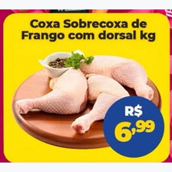 Recorte do encarte de Coxa Sobrecoxa de Frango com Dorsal
