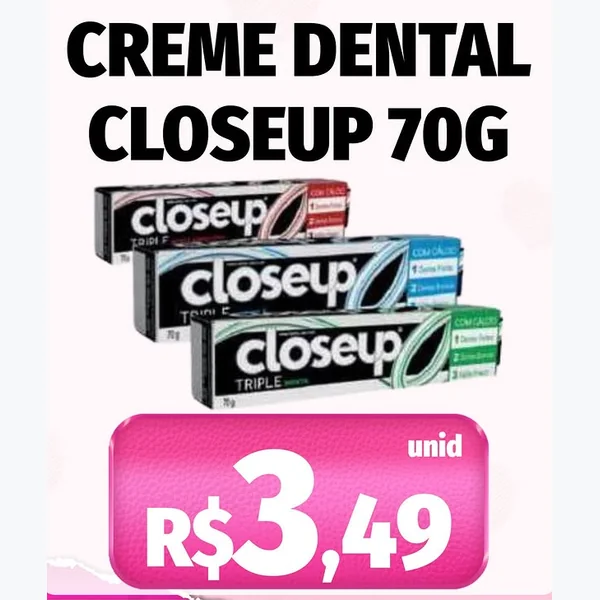 Creme Dental Triple Closeup 70 g