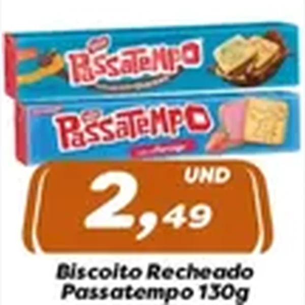Biscoito Recheado Passatempo 130 g