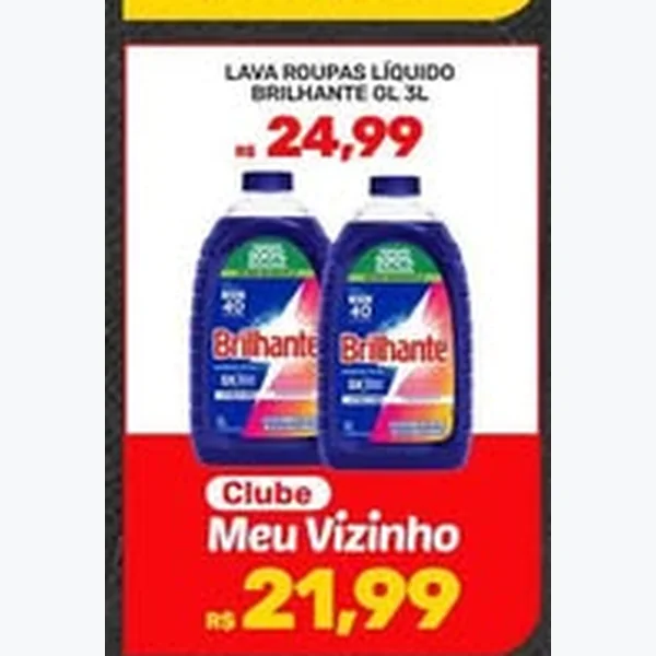 Lava Roupas Líquido Brilhante 3 L