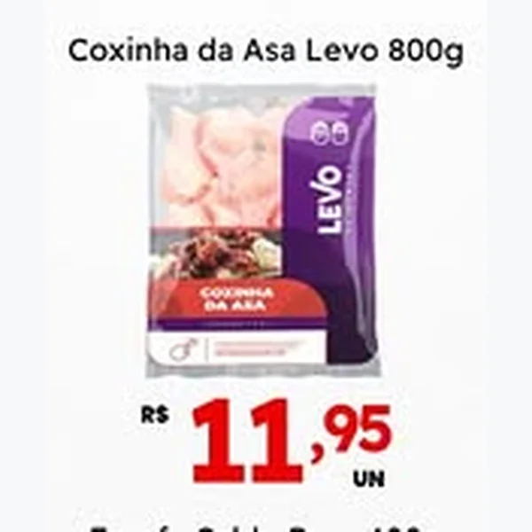 Recorte do encarte de Coxinha da Asa Levo 800 g