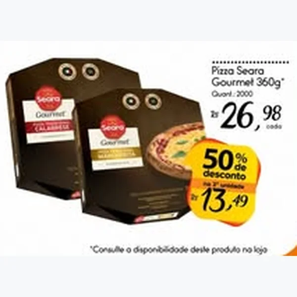 Recorte do encarte de Pizza Seara 360 g